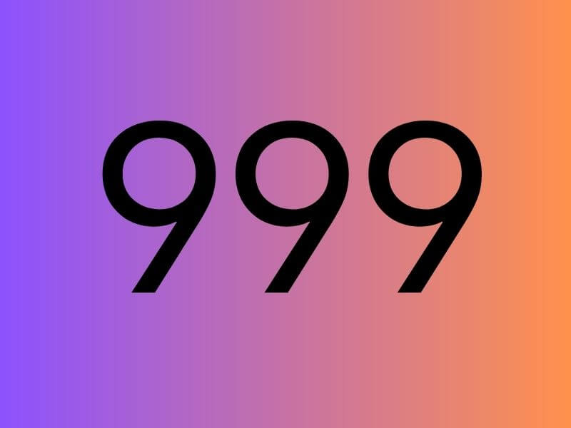 999 Design on colorful background.