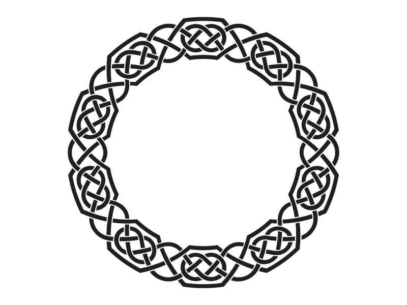 Celtic knot circle design. 