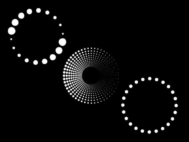3 Dot circle designs.