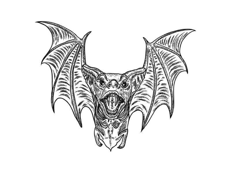 Gothic style bat design 
