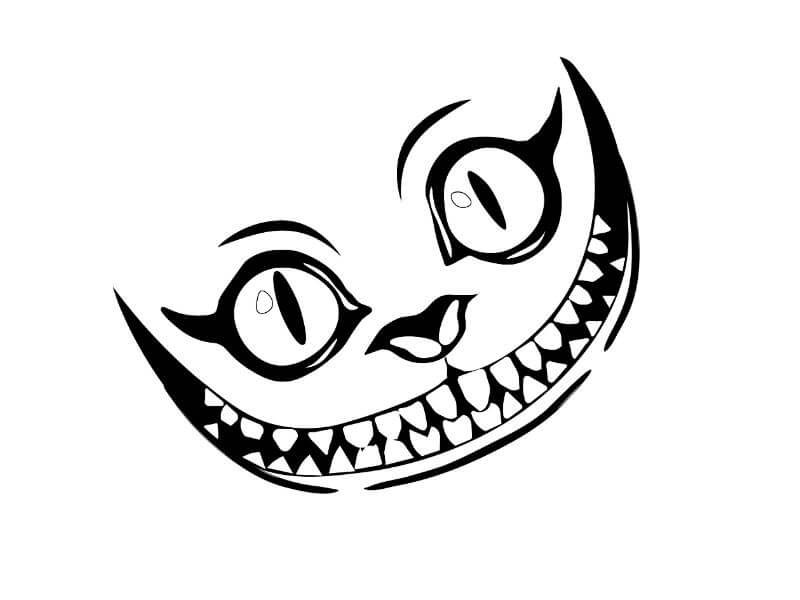 The wide smile of the Cheshire Cat. 