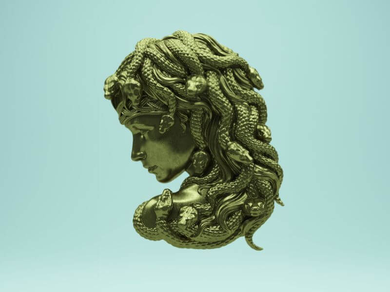 Escultura de la Cabeza de Medusa 