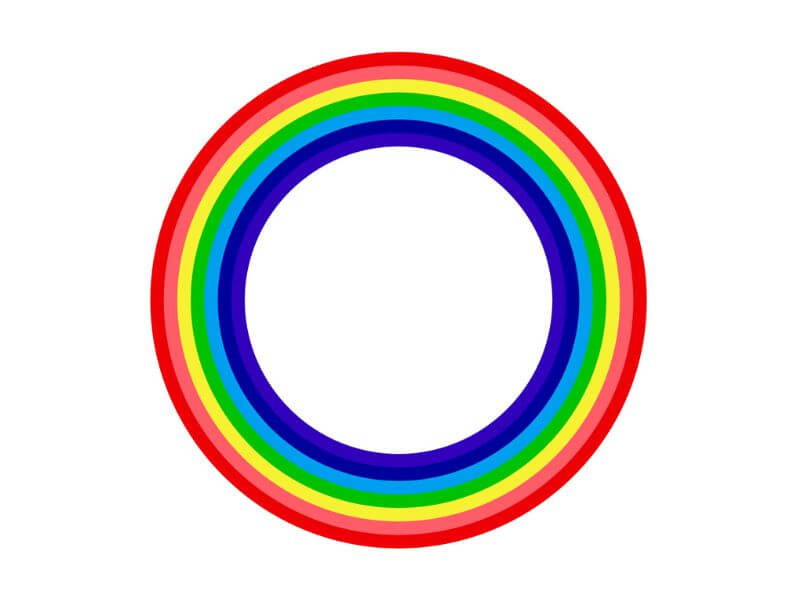 Rainbow circle design.