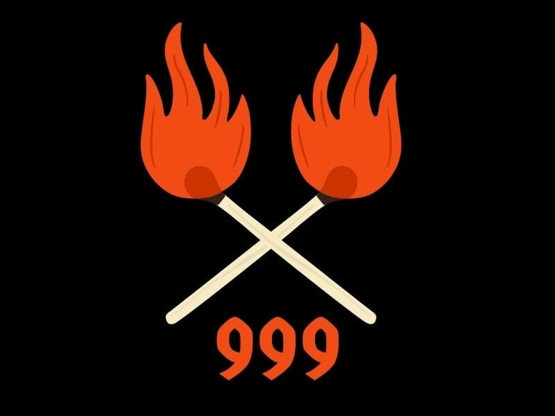 Zwillingsflammen und feuer rote 999 Design. 
