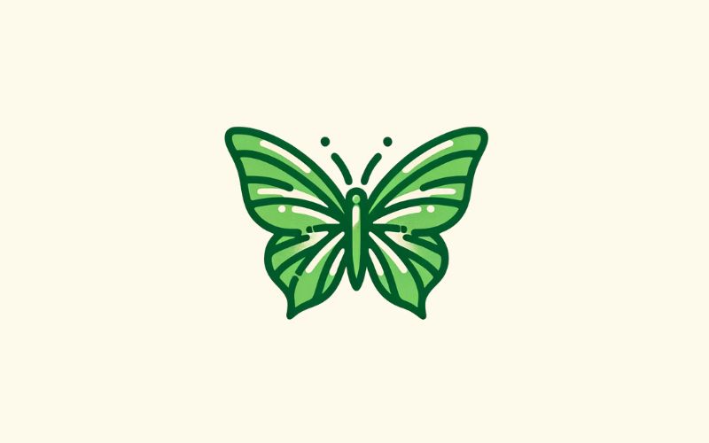 A small minimalist butterfly tattoo design.