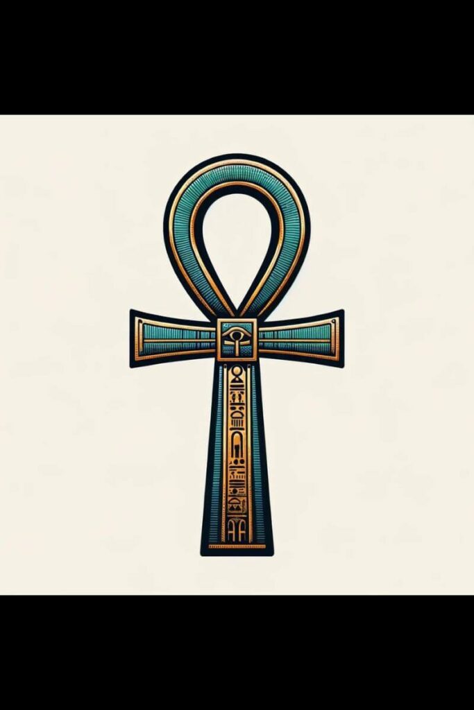 Un'illustrazione del simbolo Ankh dell'antico Egitto.