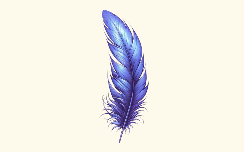 Une conception de tatouage de plumes de style réaliste.