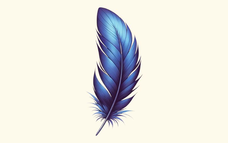Une conception de tatouage de plumes de style réaliste. 