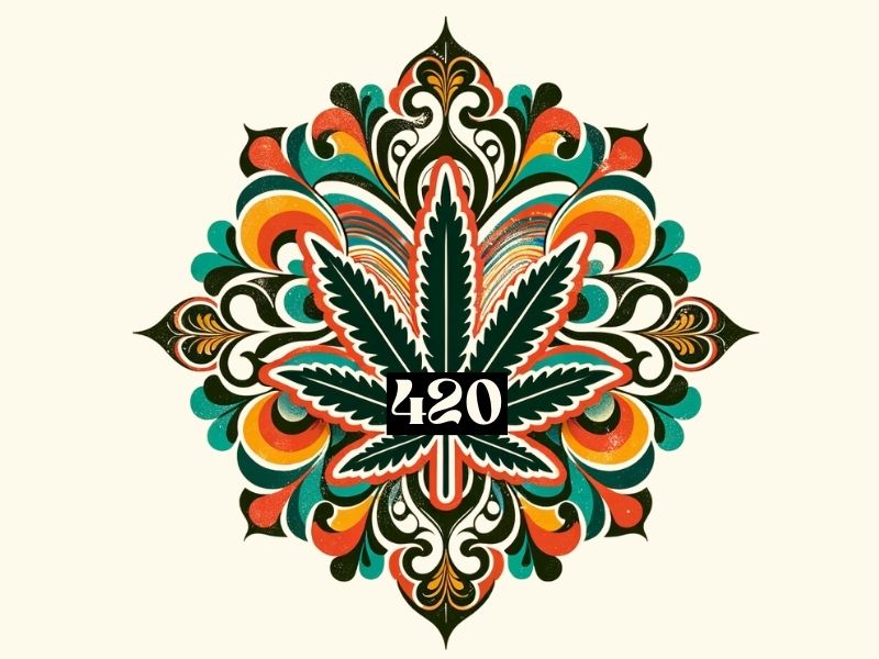 A groovy retro style 420 design