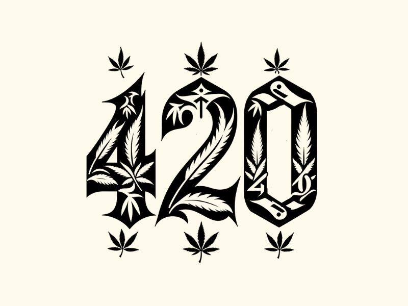 Playful cannabis 420 lettering