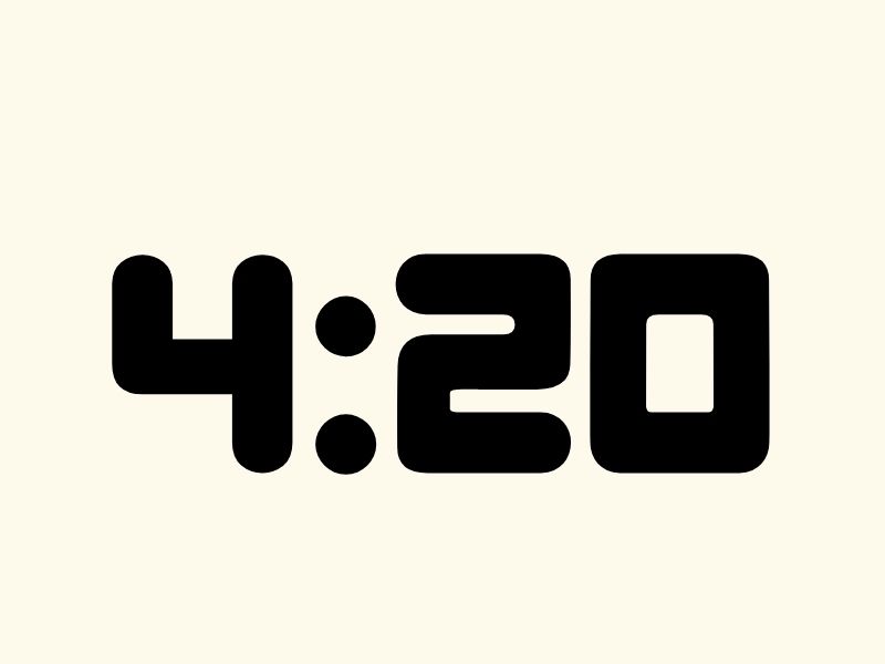 420 as seen on a digital clock