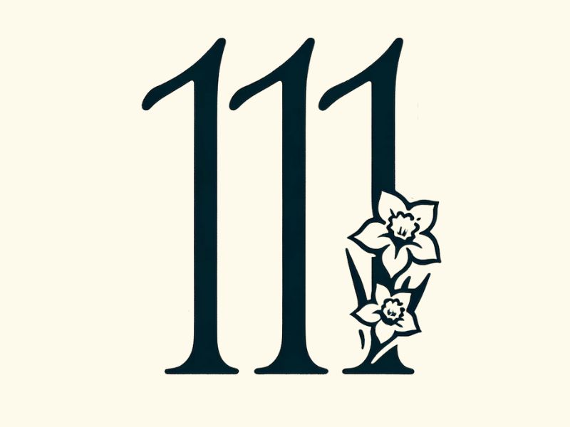 A new beginnings themed 111 tattoo design. 