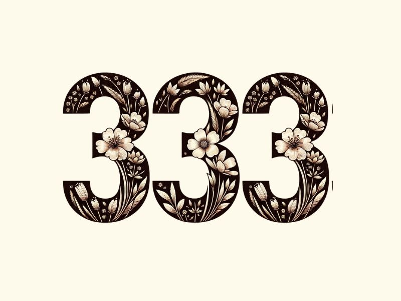 A flower 333 tattoo design. 