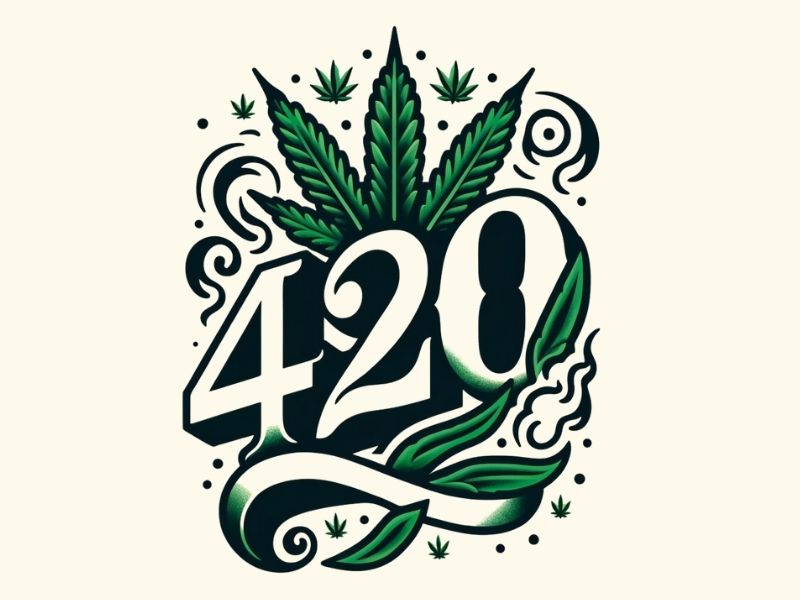 420 leaf tattoo design