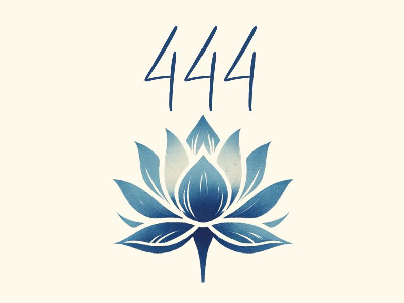 A 444 lotus tattoo design.