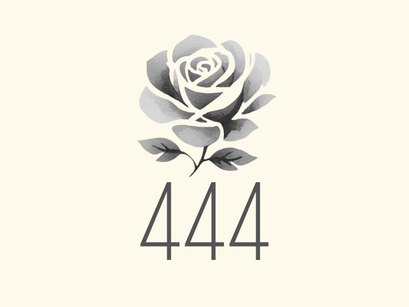 A 444 rose tattoo design.