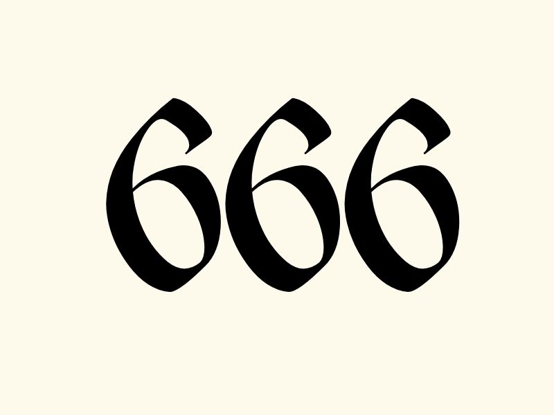 A 666 tattoo design.