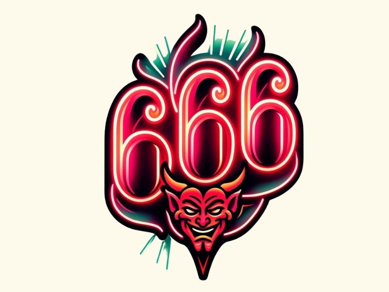 666 Devil tattoo design.