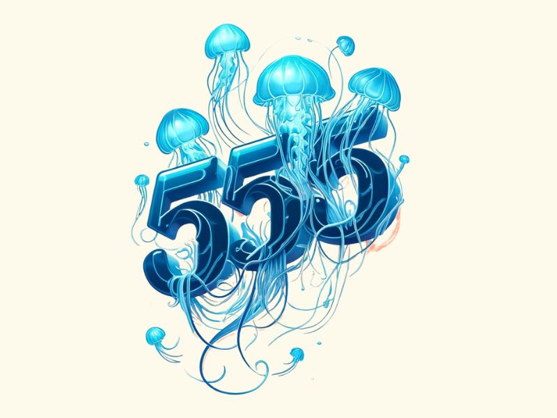 A jellyfish 555 tattoo design. 