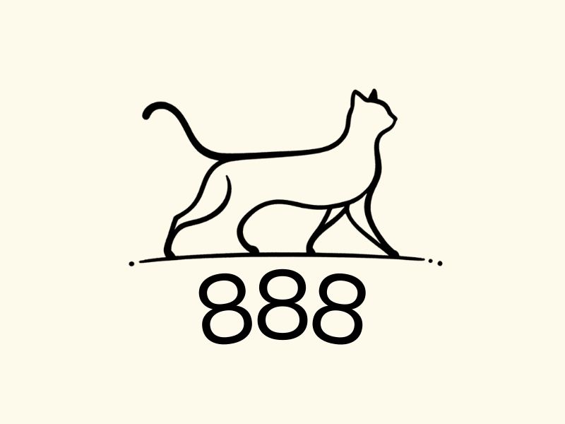 Lucky cat 888 tattoo design.